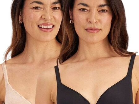 Berlei New Barely There Contour Bra 2 Pack - Black Skin Online now