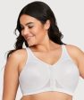 Glamorise Magiclift Front-Closure Posture Back Wire-Free Bra - White For Cheap