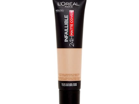 L Oreal Infallible 24Hr Matte Foundation 155 Natural Rose 30ml For Cheap