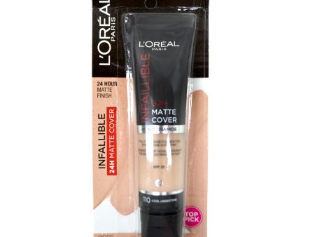 L Oreal Infallible Matte Cover 24Hr Foundation 110 Rose Vanilla 30ml Sale