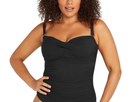 Artesands Aria Botticelli Twist Front Bandeau D-DD Cup One Piece Swimsuit - Black Online