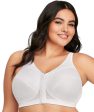 Glamorise Magiclift Front-Closure Posture Back Wire-Free Bra - White For Cheap