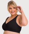 Ava & Audrey Hannah Cotton Wire-Free Front Opening Bra - Black For Discount