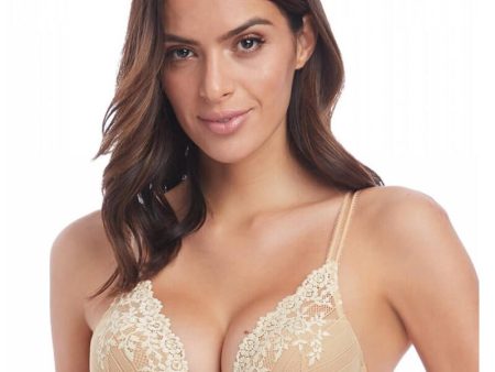 Wacoal Embrace Lace Plunge Underwire Bra - Naturally Nude   Ivory Sale