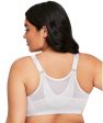 Glamorise Magiclift Front-Closure Posture Back Wire-Free Bra - White For Cheap