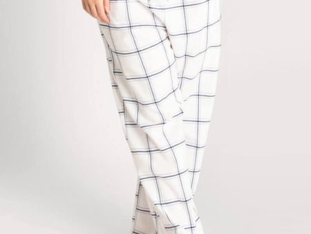 Ava & Audrey Amelia Brushed Cotton Pant - Ivory For Discount