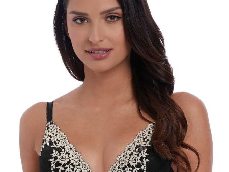 Wacoal Embrace Lace Plunge Underwire Bra - Black Online Hot Sale