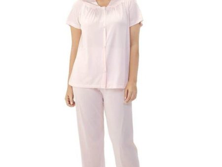 Exquisite Form Short Sleeve Pajamas Plus - Pink Champagne Hot on Sale