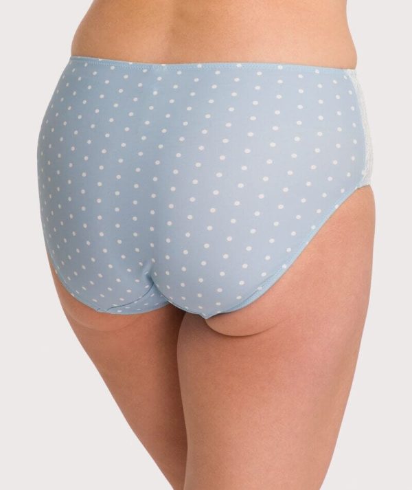 Ava & Audrey Jacqueline Full Brief with Lace - Blue Ivory Hot on Sale