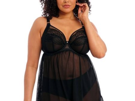 Elomi Priya Underwired Babydoll - Black Sale