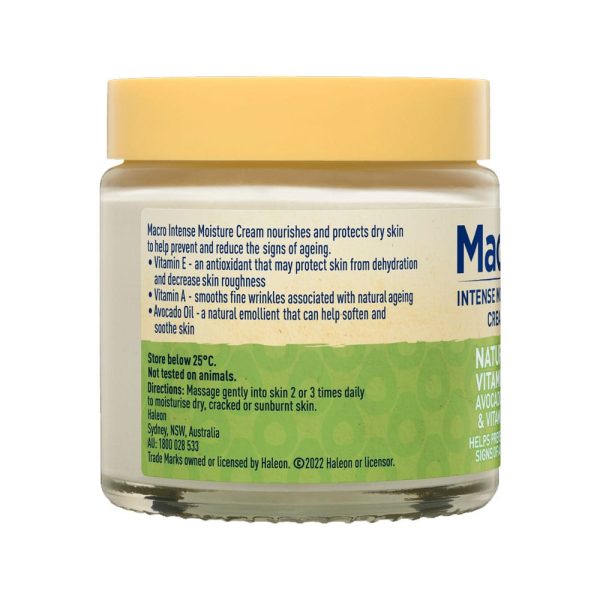 Macro Intense Moisture Cream Natural Vitamin E, Avocado Oil & Vitamin A 100g Hot on Sale