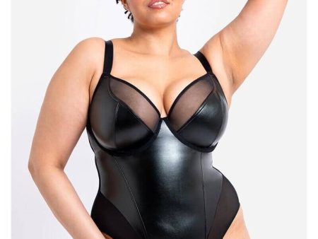 Curvy Kate Rebelle Plunge Bodysuit - Black Sale