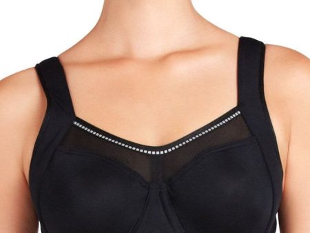 Bendon Sport Extreme Out Underwired Sports Bra - Black Silver Cheap