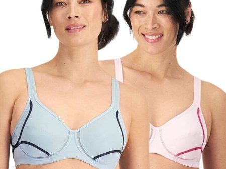 Berlei Electrify Underwire 2 Pack Sports Bra - Armstrong Pearl Pink Online Hot Sale