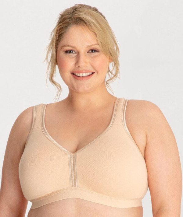 Ava & Audrey Faye Cotton Wire-Free Support Bra - Frappe For Discount