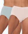 Bendon Body Cotton Trouser Brief 2 Pack - Icy Pink Slate on Sale