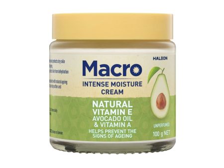 Macro Intense Moisture Cream Natural Vitamin E, Avocado Oil & Vitamin A 100g Hot on Sale