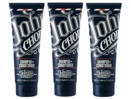 3x Johnny s Chop Shop Shampoo & Conditioner 250ml Fashion