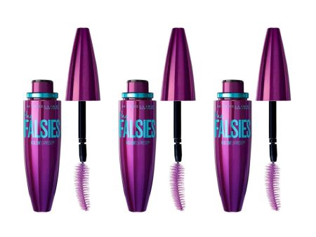 3x Maybelline The Falsies Volum  Express Mascara 280 Blackest Black 7.5ml For Cheap