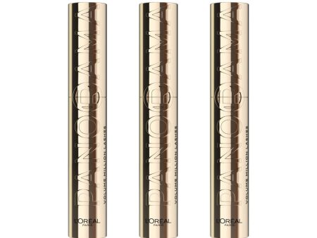 3x L Oreal Panorama Volume Mascara Black Online now