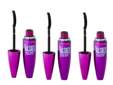 3x Maybelline The Falsies Volum Express Mascara Black Drama 8.2ml Cheap