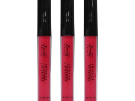 3x Beauty Buddy Shimmer Lip Gloss 07 Power Pink 2ml Online Hot Sale