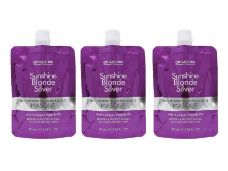 3x Creightons Sunshine Blonde Silver Brightening Silver Treatment Masque 100ml Online now