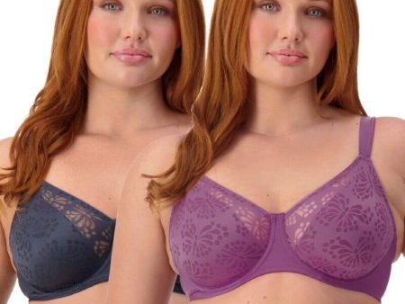 Triumph Lacy Minimizer 2 Pack Bra - Nuit Amethyst For Discount