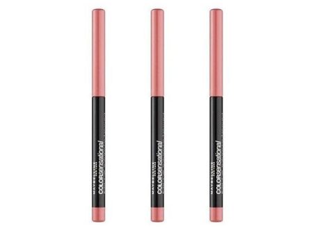 3x Maybelline Color Sensational Shaping Lip Liner 50 Dusty Rose Fashion