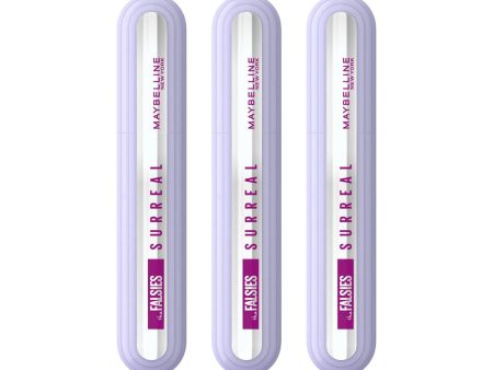 3x Maybelline The Falsies Surreal Extensions Mascara 01 Very Black 10ml Online