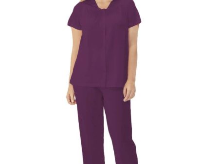 Exquisite Form Short Sleeve Pajamas Plus - Amaranth Online Sale