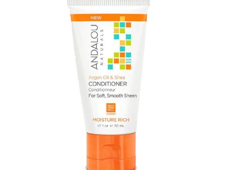 Andalou Naturals Argan Oil & Shea Moisture Rich Conditioner 50ml - Travel Size Online now