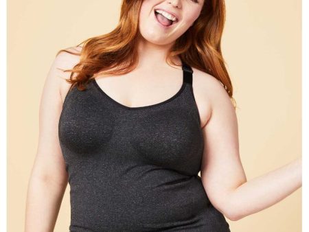 Sugar Candy Fuller Bust Seamless F-HH Cup Lounge Tank - Charcoal Sale