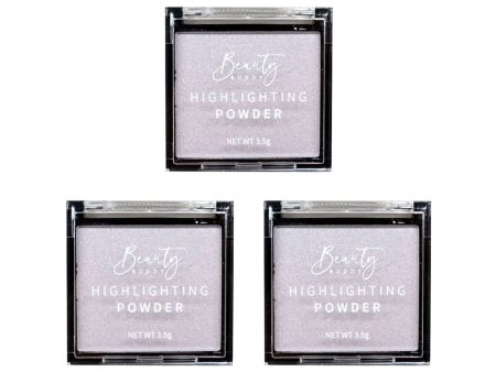 3x Beauty Buddy Highlighting Powder 01 It s In The Stars 2.5g Online Hot Sale