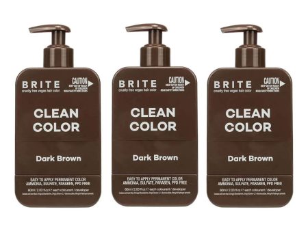 3x Brite Clean Color Dark Brown Fashion