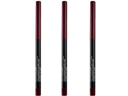 3x Maybelline Color Sensational Shaping Lip Liner 92 Divine Wine For Cheap