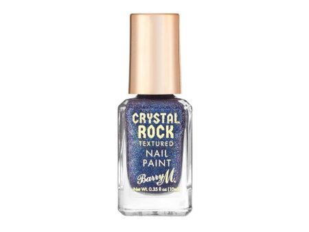 Barry M Crystal Rock Textured Nail Polish 246 Blue Sapphire 10ml Hot on Sale