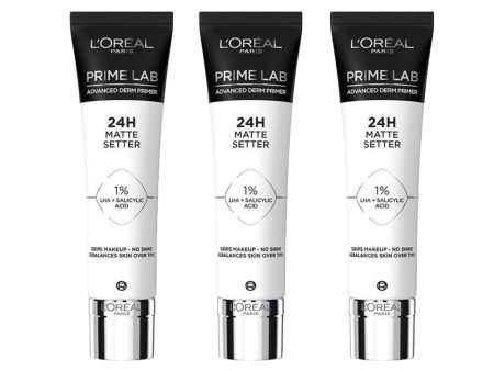 3x L Oreal Prime Lab 24H Matte Setter 30ml Fashion