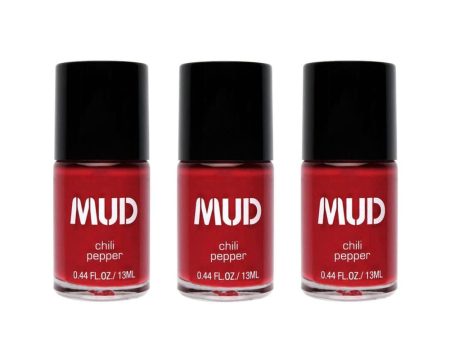 3x MUD Nail Colour Chili Pepper 13ml Fashion