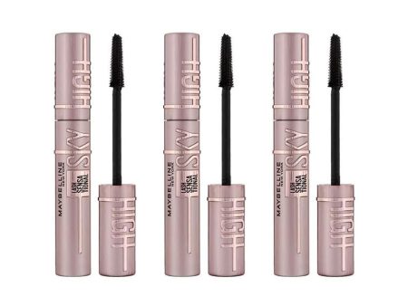 3x Maybelline Lash Sensational Sky High Mascara Black For Discount